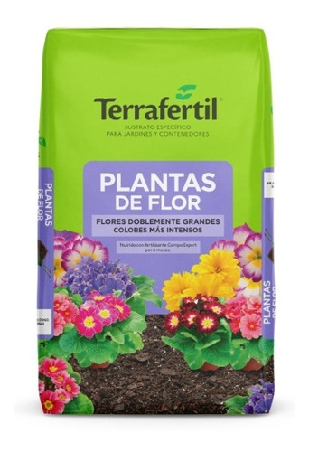 Sustrato Para Plantas De Flor Terrafertil 20litros Aqua Live