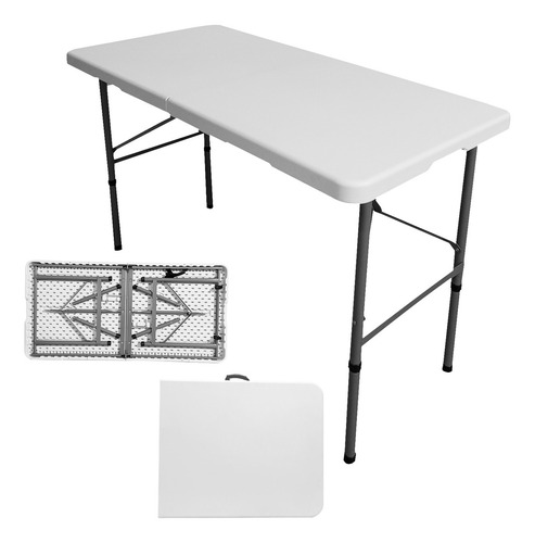 Mesa Dobrável Nagano Nmd122m Polietileno Branca 1,22m