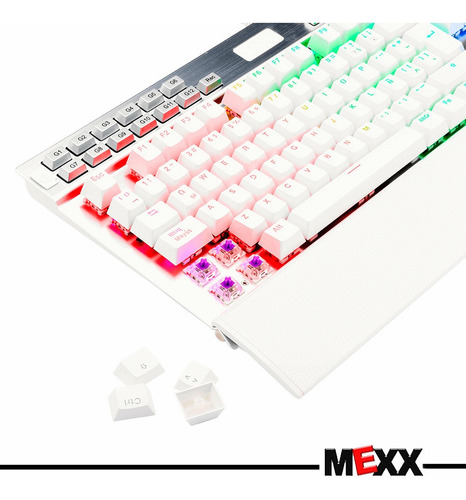 Teclado Gamer Redragon Yama K550 Blanco Mecanico Mexx 1