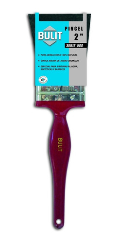 Imagen 1 de 2 de Pincel Bulit Serie 500 Pura Cerda 100% Natural 2 Pulgadas