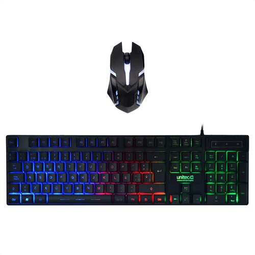 Combo Gamer F92 / Teclado Y Mouse Con Luces Multicolor / Usb