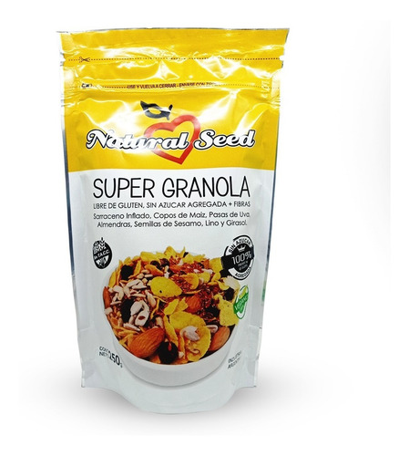 Granola Natural Seed Super Granola Miel Sin Tacc En Bolsa 250 G X 3 U Pack X 1
