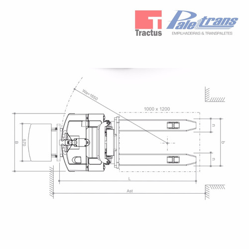 Empilhadeira Elétrica Paletrans Fast - 1.600kg - 4,5m - Nova