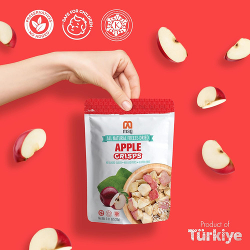 Mag Bocadillos De Frutas Liofilizadas Manzanas Fuji Congelad