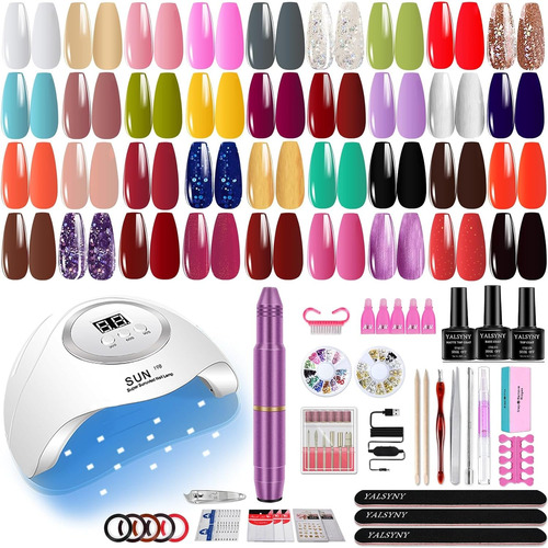 Kit De Esmalte De Uñas, Lámpara De Uñas Led Uv, Kit De Uñas