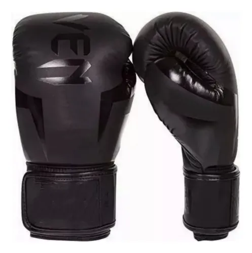 Guantes De Boxeo Negros Mate De 16 Oz Para Entrenamiento