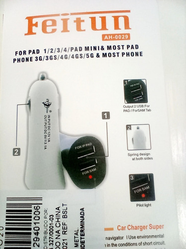 Imagem 5 de 6 de Carregador Automotivo Turbo Duplo Usb 3100ma
