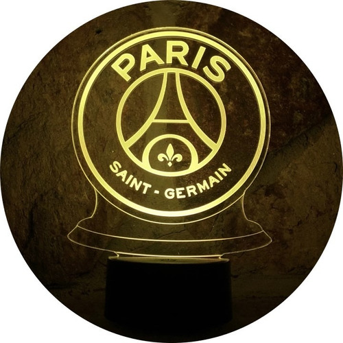 Lampara Led Acrilico Paris Saint German Futbol Play Xbox