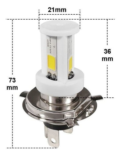 Bombillo Bulbo Led H4 Moto