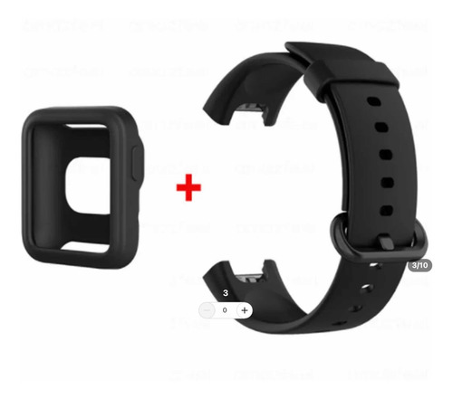 Imagen 3 de 9 de Correas Para Xiaomi Mi Watch Lite 1 De Silicone Con Bumper