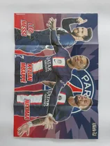 Comprar Messi Neymar Mbappé Raro Poster Polaco Bifaz Fútbol Psg