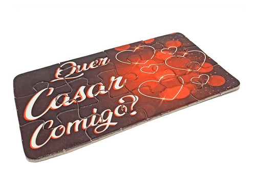 Imagem 4 de 6 de Quebra Cabeça 12 Peças - Quer Casar Comigo