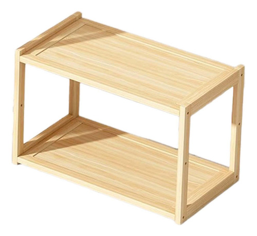Fj Organizador De Almacenamiento De Madera De 2 Niveles