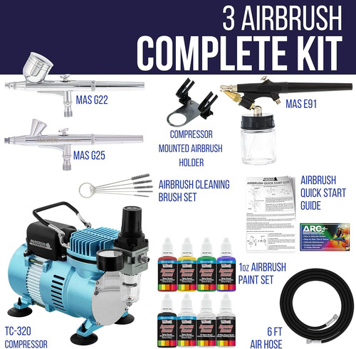 Cool Runner Ii Kit De Sistema De Aerógrafo Compresor D...