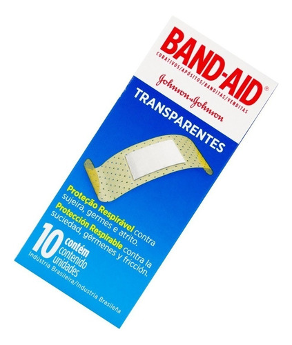 Curitas Aposito Transparente Band- Aid Johnson & Johnson 10u