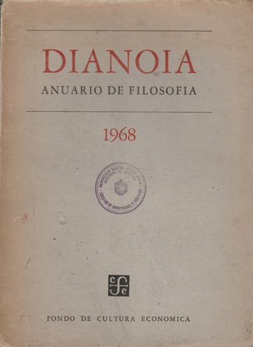 Dianoia Anuario De Filosofia 1968 Fernando Salmeron Yf