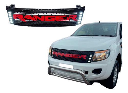 Máscara Con Led Letras Rojas/negras Ford Ranger 2012-2015