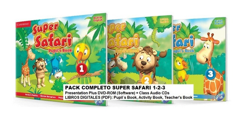 Libros Super Safari 1,2 Y 3 + Cds Audio + Dvd-rom(software) 
