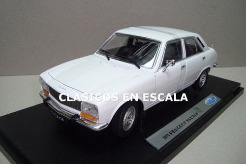 Peugeot 504 1975 - Clasico Argentino - Blanco - Welly 1/18
