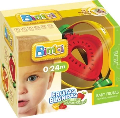 Imagen 2 de 6 de Bimbi Frutas Sonajero Mordillo Forma De Frutilla. E. Full