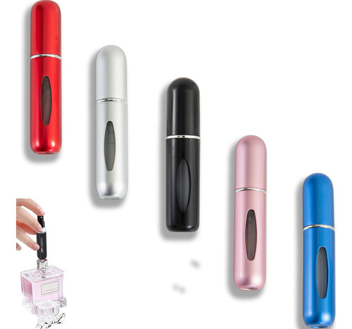 Pack 5 De Atomizador Mini Botella Perfume Spray Portatil 5ml