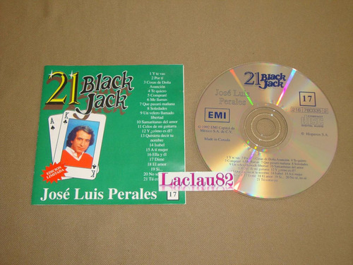 Jose Luis Perales 21 Black Jack 1992 Emi Cd Canada