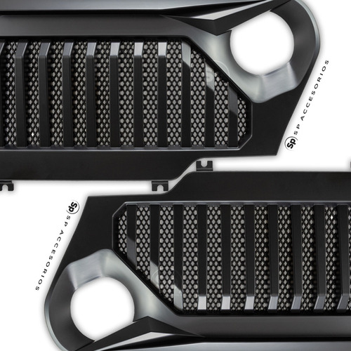 Parrilla Frontal Angry Jeep Wrangler Tj 1998/2006 Negro
