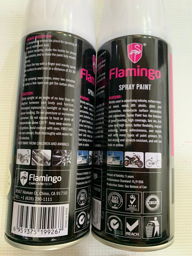 Pintura En Aerosol Flamingo Blanco Amarillo Mate F056