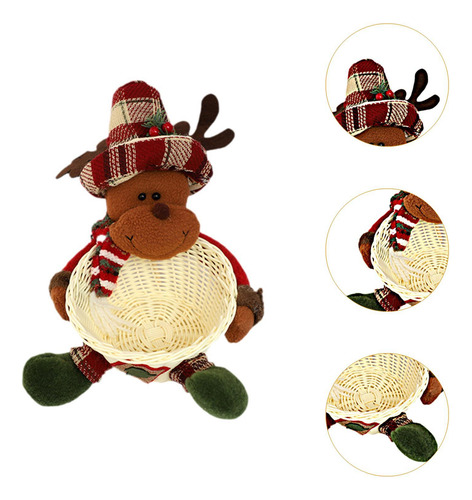 Cuenco Para Dulces, Decoración Navideña, Cesta Tejida,