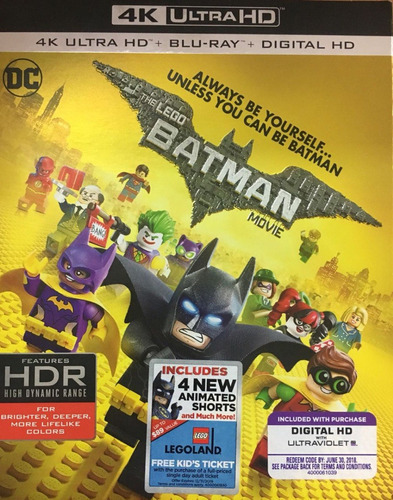 Lego Batman La Pelicula 4k Ultra Hd + Blu-ray + Dc Hd