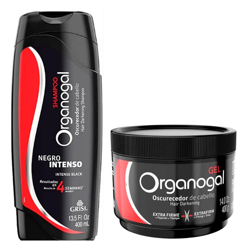 Kit Organogal Grisi Negro Intenso Shampoo 400ml+ Gel 400g