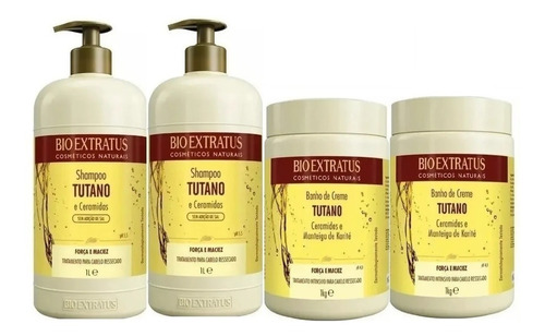 Kit Tutano Ceramidas 2 Sh 1 Litro + 2 Más 1kg  Bio Extratus