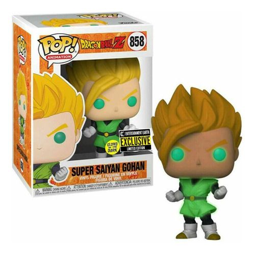 Funko Pop! Dbz Super Saiyan Gohan #858 Gitd Ee Excl