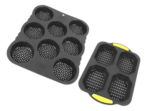 Molde Para Pan De Hamburguesa De Silicona De 8 Cavidades