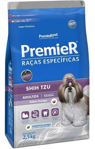 Ração Premier Pet Raças Específicas Shih Tzu Adulto 2.5 Kg