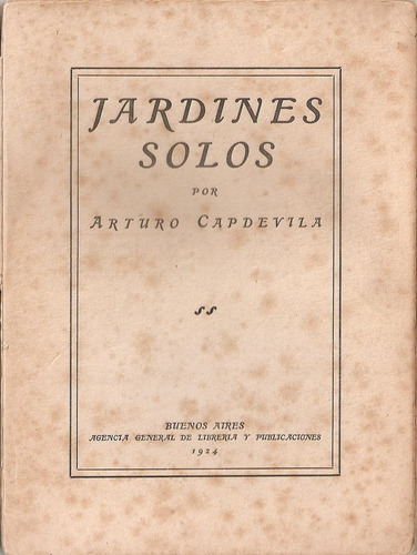 Jardines Solos - Arturo Capdevila