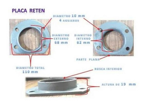 Placa Reten Ruleman Palier Ford F100 Modelo 1992-1998