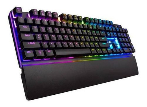 Teclado Gamer Thermaltake Con Iluminacion 13 Efectos 5 Zonas