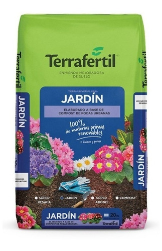 Tierra Fértil Para Jardín Terrafertil 20 Litros