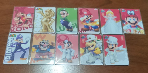Set (11 Unid) Super Mario Odyssy Tarjetas Amiibos Nintendo