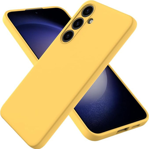Funda Samsung Galaxy Galaxy S24 silicona amarillo con diseño lisa para Samsung Galaxy S24 por 1 unidad