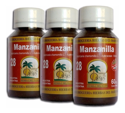 Imagen 1 de 2 de Tintura Madre Manzanilla Digestivo Acidez Estomacal X3 Unid