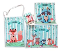 Comprar Set Kit Jardín Infantes Personalizado Taza Irrompible Apta Microondas, Individual Grande, Servilleta Toalla