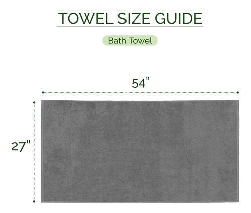 Juego De 2 Toallas De Baño 68 X 137 Cm 100% Algodón Turco