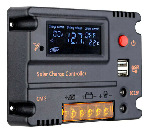 Controlador Solar 20a Mppt 12v Pv Cargador De Batería