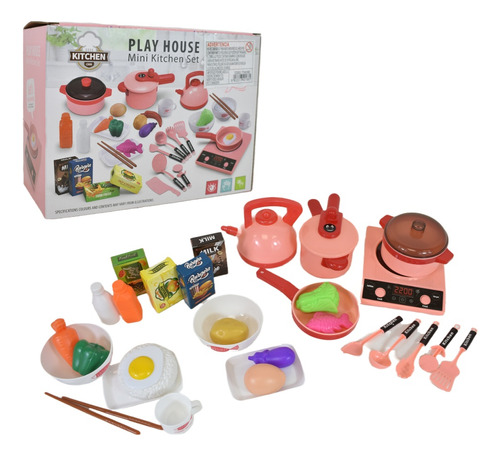 Juego De Cocina Para Niños 38 Pc C/ Luz Y Sonido