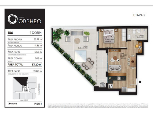 Apartamento De 1 Dorm Y Patio A Estrenar- Centro!