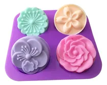 Comprar Molde De Silicona Para Jabones Redondos Diseños Flor