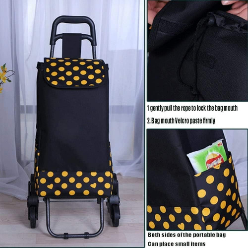 Cesta De Compra Plegable De 6 Ruedas, Carrito, Carrito ...