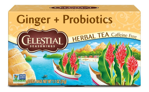 Te Celestial Seasonings Ginger Plus Jengibre Sin Cafeina